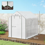 Alloy Steel Frame Garden Greenhouse 140cm Wide x 213cm Depth - Velmora