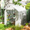 Alloy Steel Frame Garden Greenhouse 140cm Wide x 213cm Depth - Velmora