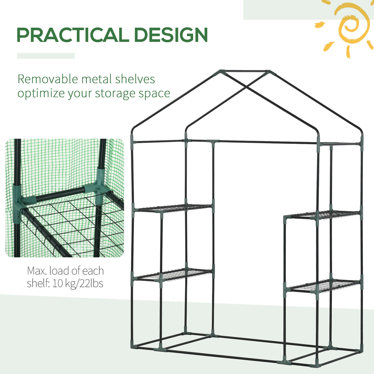 Alloy Steel Frame Garden Greenhouse 141cm Wide x 72cm Depth - Velmora