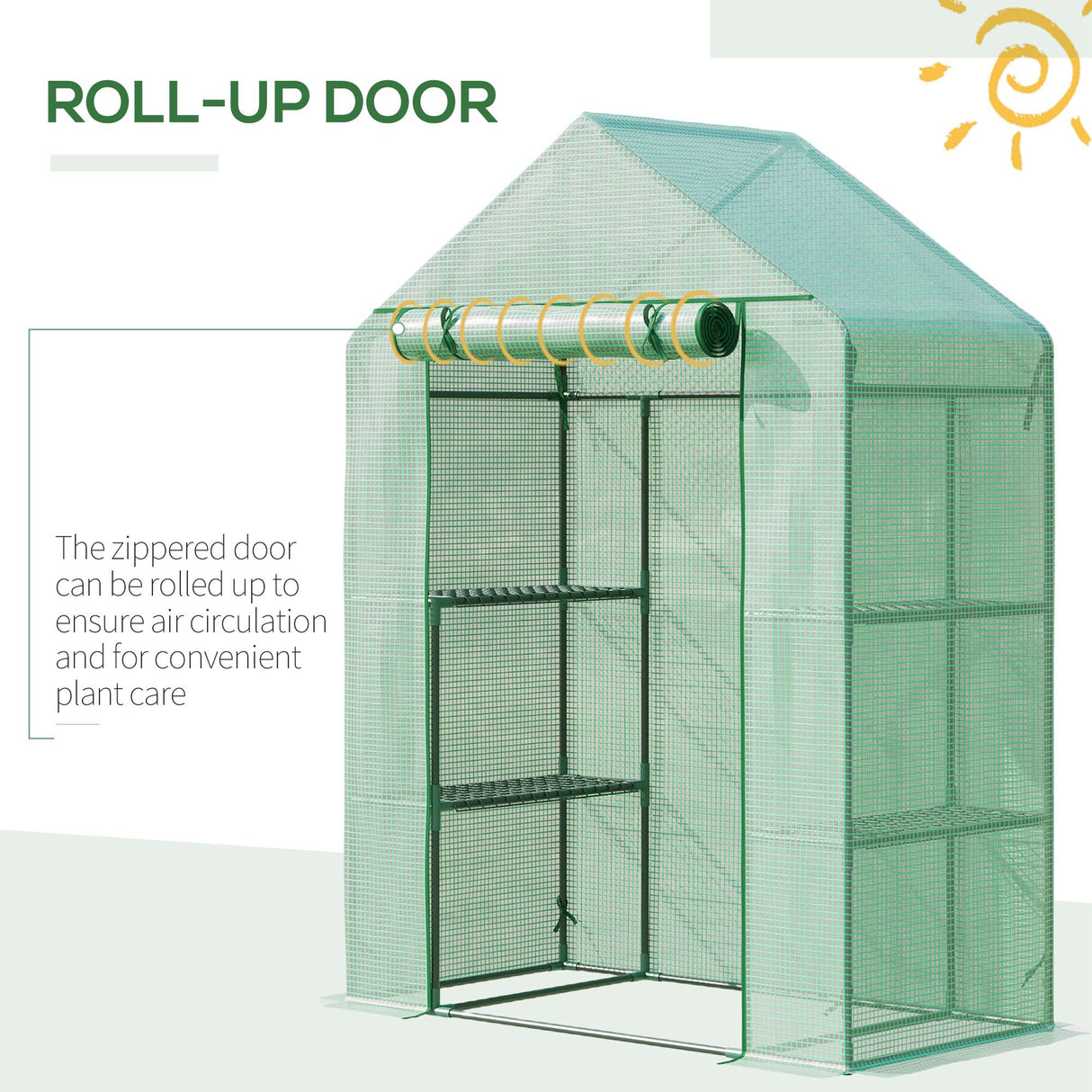 Alloy Steel Frame Garden Greenhouse 141cm Wide x 72cm Depth - Velmora