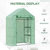 Alloy Steel Frame Garden Greenhouse 141cm Wide x 72cm Depth - Velmora