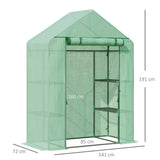 Alloy Steel Frame Garden Greenhouse 141cm Wide x 72cm Depth - Velmora