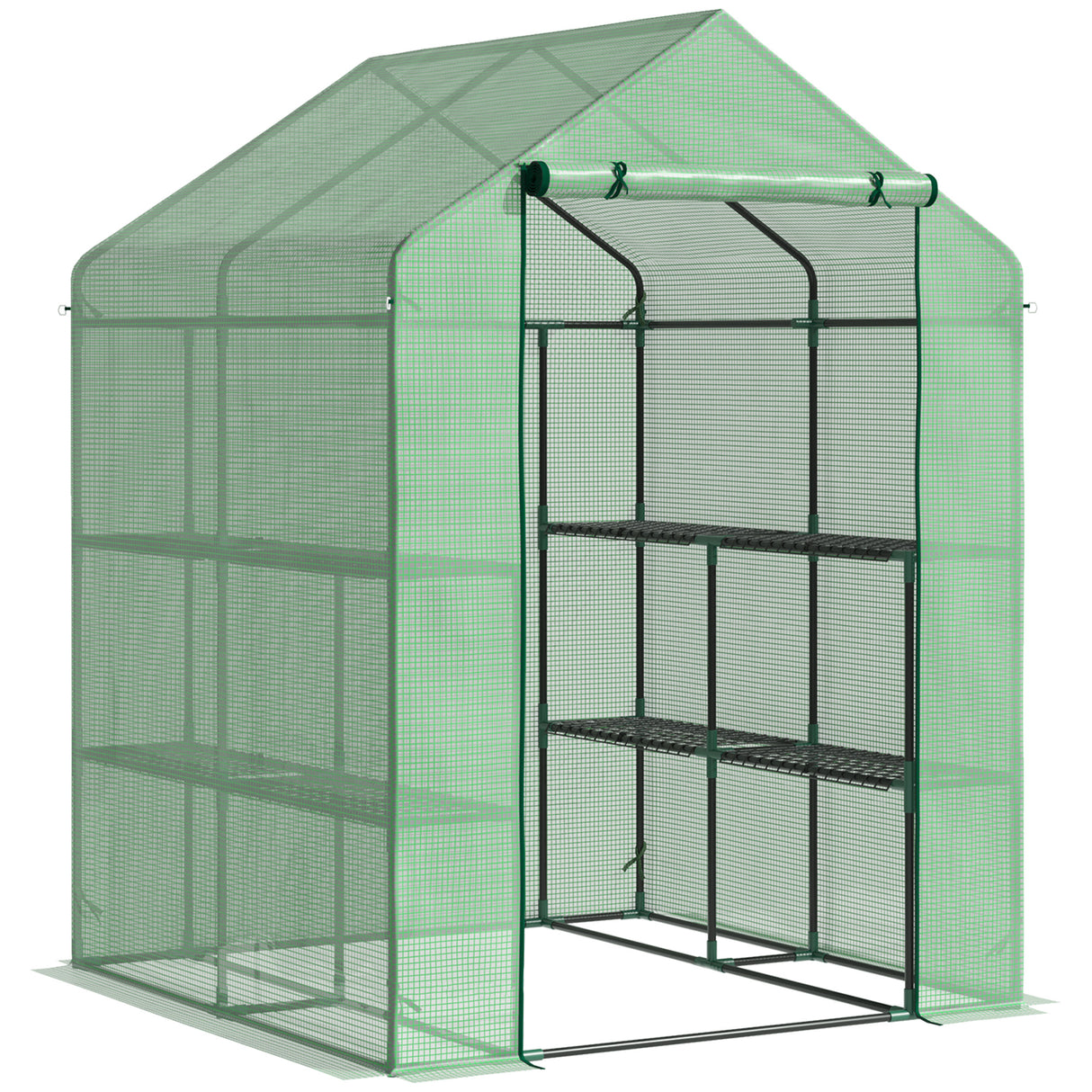 Alloy Steel Frame Garden Greenhouse 143cm Wide x 138cm Depth - Velmora