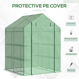 Alloy Steel Frame Garden Greenhouse 143cm Wide x 138cm Depth - Velmora
