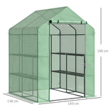 Alloy Steel Frame Garden Greenhouse 143cm Wide x 138cm Depth - Velmora