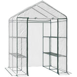 Alloy Steel Frame Garden Greenhouse 143cm Wide x 143cm Depth - Velmora