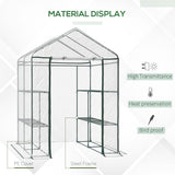 Alloy Steel Frame Garden Greenhouse 143cm Wide x 143cm Depth - Velmora