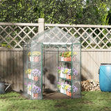 Alloy Steel Frame Garden Greenhouse 143cm Wide x 143cm Depth - Velmora