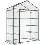 Alloy Steel Frame Garden Greenhouse 143cm Wide x 73cm Depth - Velmora