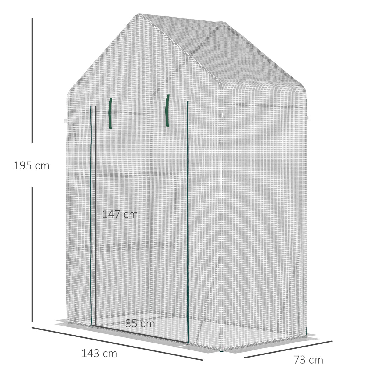 Alloy Steel Frame Garden Greenhouse 143cm Wide x 73cm Depth - Velmora
