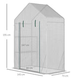 Alloy Steel Frame Garden Greenhouse 143cm Wide x 73cm Depth - Velmora
