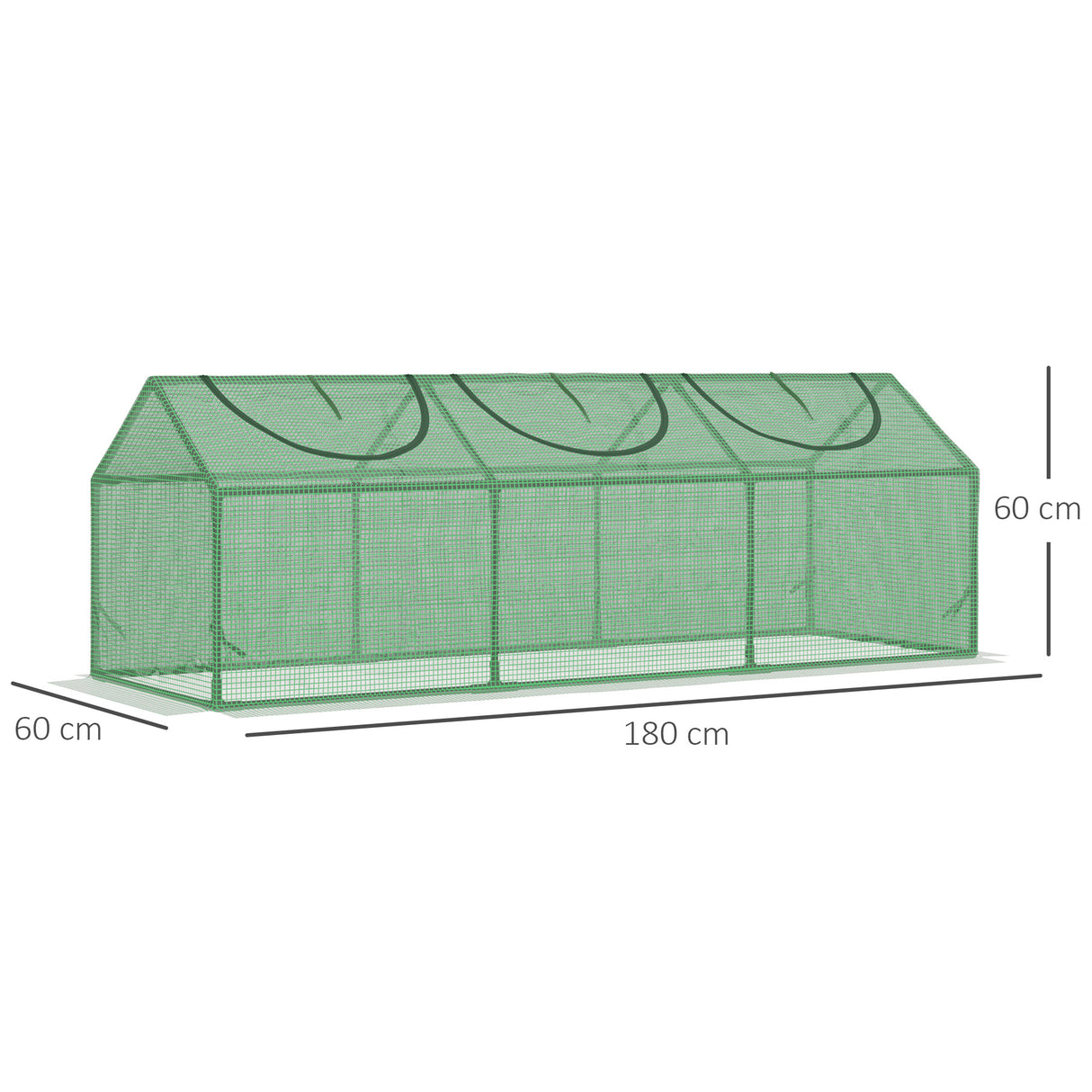 Alloy Steel Frame Garden Greenhouse 180cm Wide - Velmora