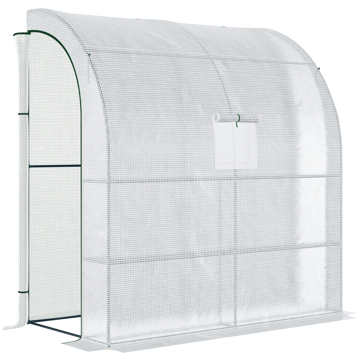 Alloy Steel Frame Garden Greenhouse 200cm Wide With Zippered Doors - Velmora
