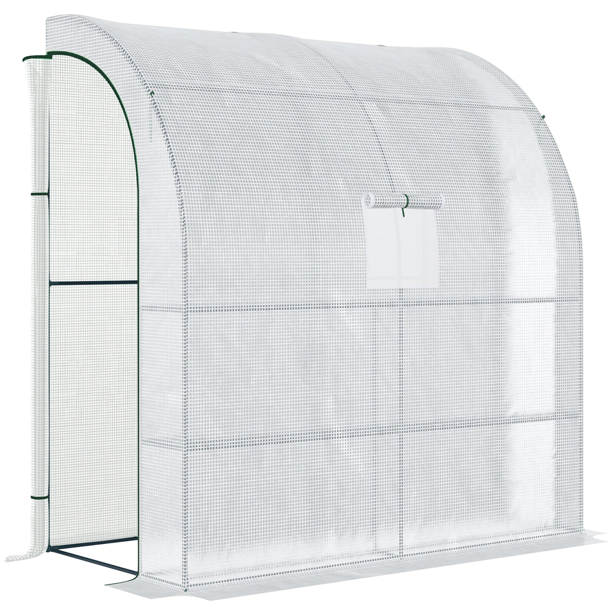 Alloy Steel Frame Garden Greenhouse 200cm Wide With Zippered Doors - Velmora