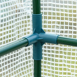 Alloy Steel Frame Garden Greenhouse 200cm Wide With Zippered Doors - Velmora