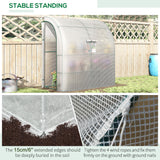 Alloy Steel Frame Garden Greenhouse 200cm Wide With Zippered Doors - Velmora