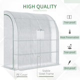 Alloy Steel Frame Garden Greenhouse 200cm Wide With Zippered Doors - Velmora