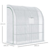 Alloy Steel Frame Garden Greenhouse 200cm Wide With Zippered Doors - Velmora