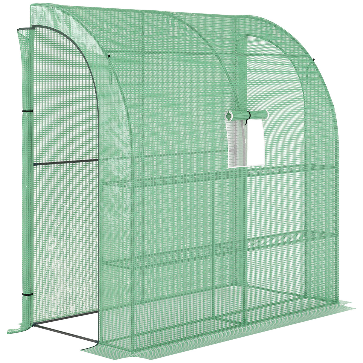 Alloy Steel Frame Garden Greenhouse 200cm Wide With Zippered Doors - Velmora