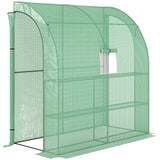 Alloy Steel Frame Garden Greenhouse 200cm Wide With Zippered Doors - Velmora