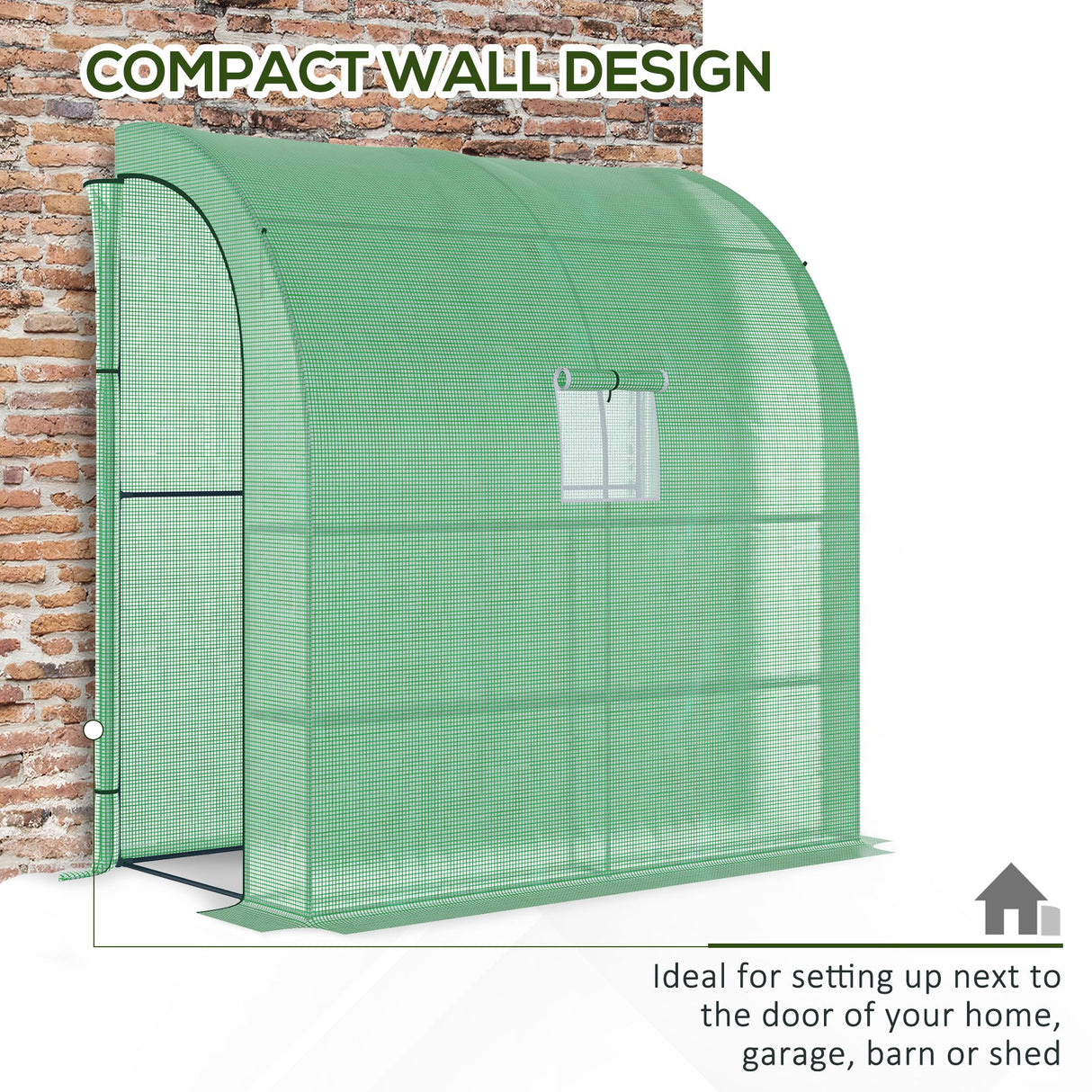 Alloy Steel Frame Garden Greenhouse 200cm Wide With Zippered Doors - Velmora