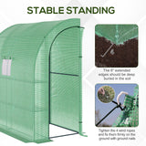 Alloy Steel Frame Garden Greenhouse 200cm Wide With Zippered Doors - Velmora