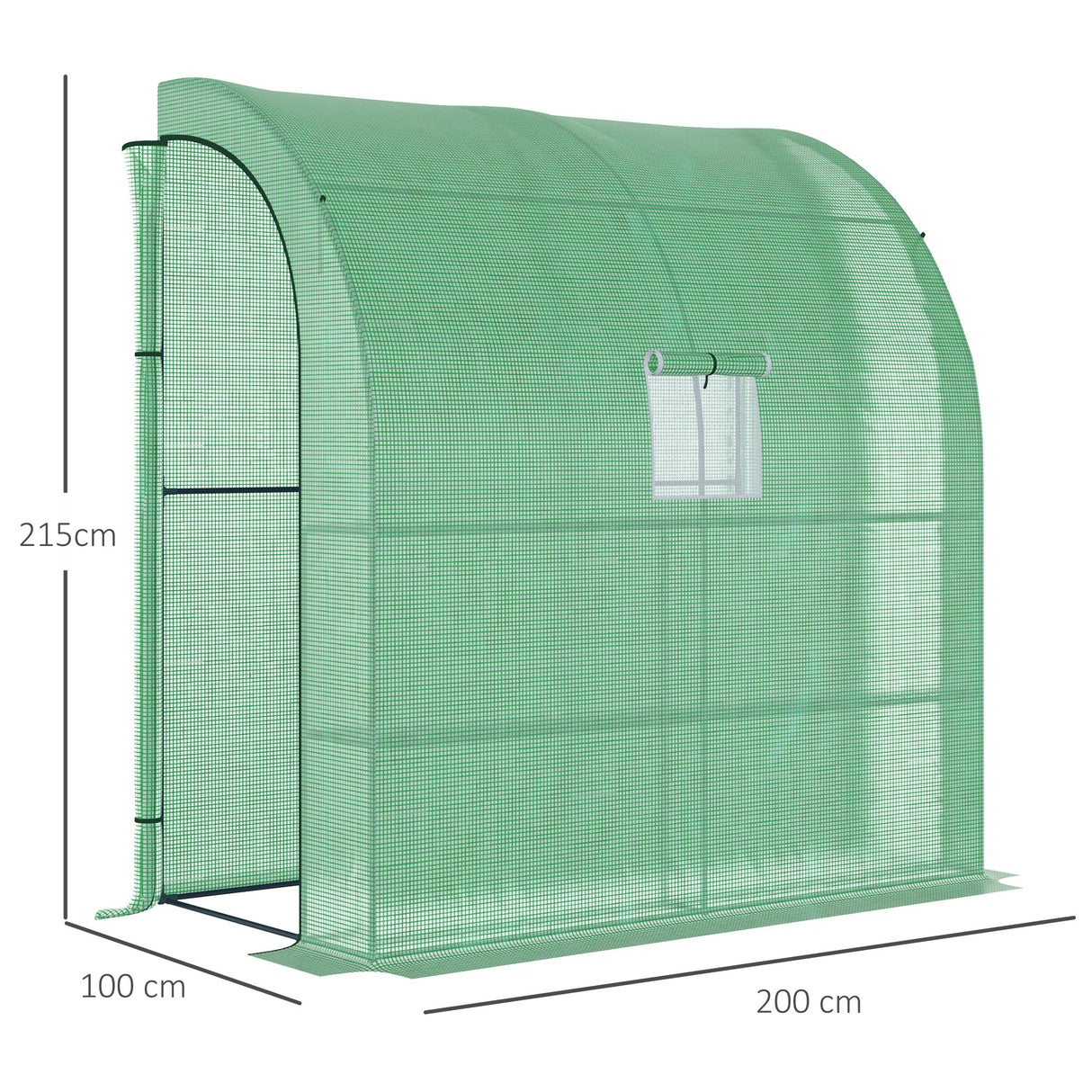 Alloy Steel Frame Garden Greenhouse 200cm Wide With Zippered Doors - Velmora