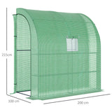 Alloy Steel Frame Garden Greenhouse 200cm Wide With Zippered Doors - Velmora
