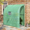 Alloy Steel Frame Garden Greenhouse 200cm Wide With Zippered Doors - Velmora