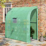 Alloy Steel Frame Garden Greenhouse 200cm Wide With Zippered Doors - Velmora