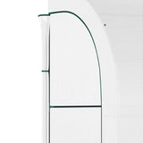 Alloy Steel Frame Garden Greenhouse 300cm Wide With Zippered Doors - Velmora
