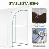 Alloy Steel Frame Garden Greenhouse 300cm Wide With Zippered Doors - Velmora