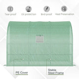Alloy Steel Frame Garden Greenhouse 300cm Wide With Zippered Doors - Velmora