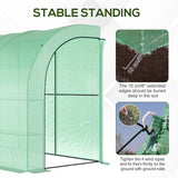 Alloy Steel Frame Garden Greenhouse 300cm Wide With Zippered Doors - Velmora