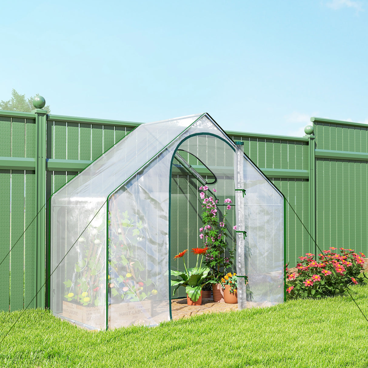 Alloy Steel Frame Garden Tomato Greenhouse 180cm Wide - Velmora