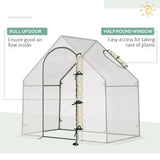 Alloy Steel Frame Garden Tomato Greenhouse 180cm Wide - Velmora