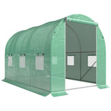 Alloy Steel Garden Greenhouse 285cm Length With 6 Mesh Windows - Velmora
