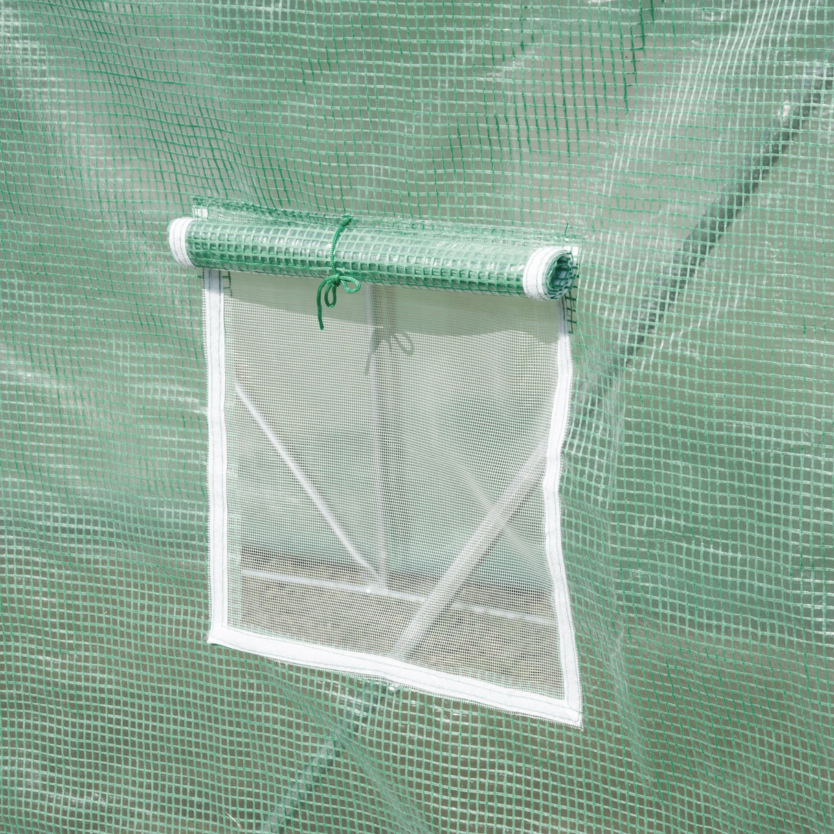 Alloy Steel Garden Greenhouse 285cm Length With 6 Mesh Windows - Velmora