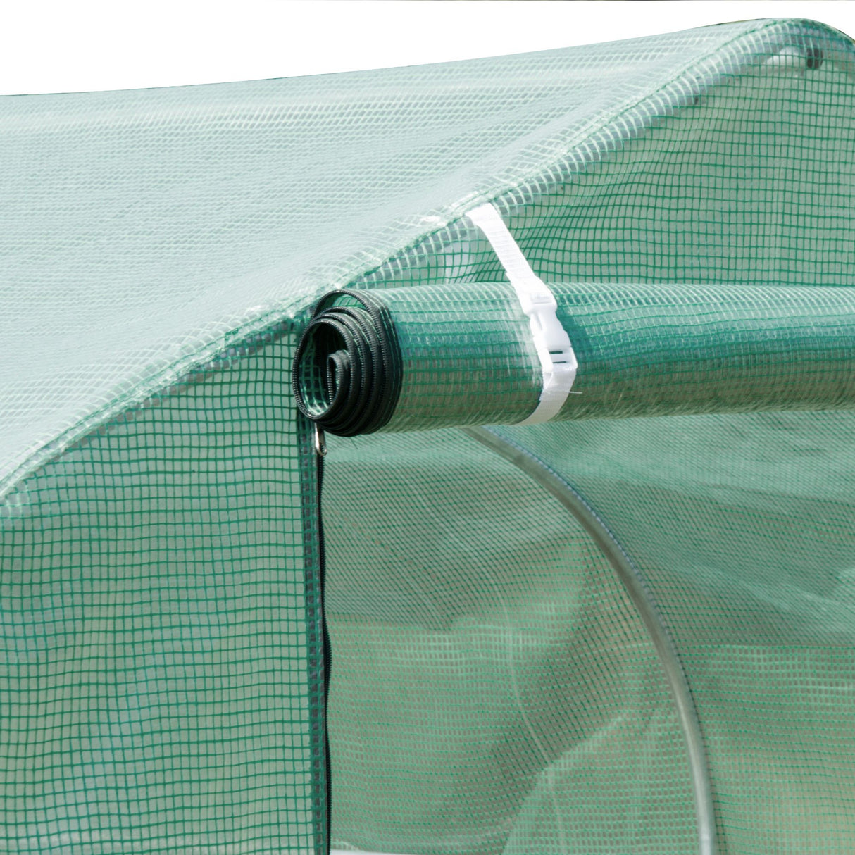 Alloy Steel Garden Greenhouse 285cm Length With 6 Mesh Windows - Velmora