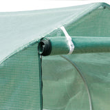 Alloy Steel Garden Greenhouse 285cm Length With 6 Mesh Windows - Velmora