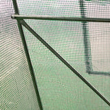 Alloy Steel Garden Greenhouse 395cm Length With 8 Mesh Windows - Velmora