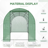 Alloy Steel Garden Greenhouse 395cm Length With 8 Mesh Windows - Velmora