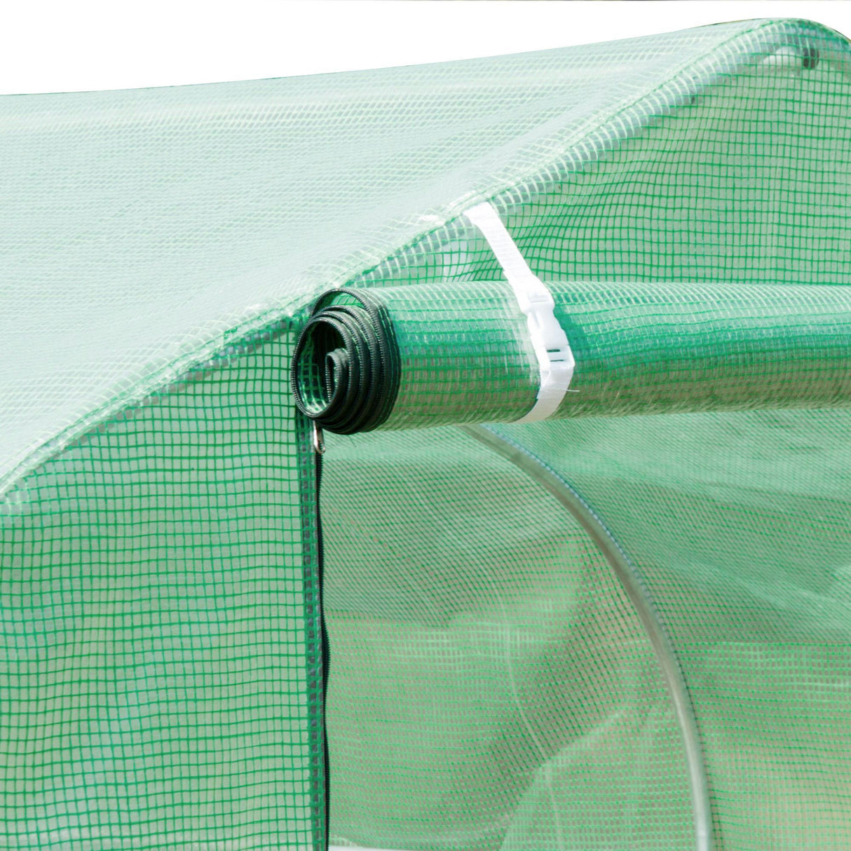 Alloy Steel Garden Greenhouse 590cm Length With 8 Mesh Windows - Velmora