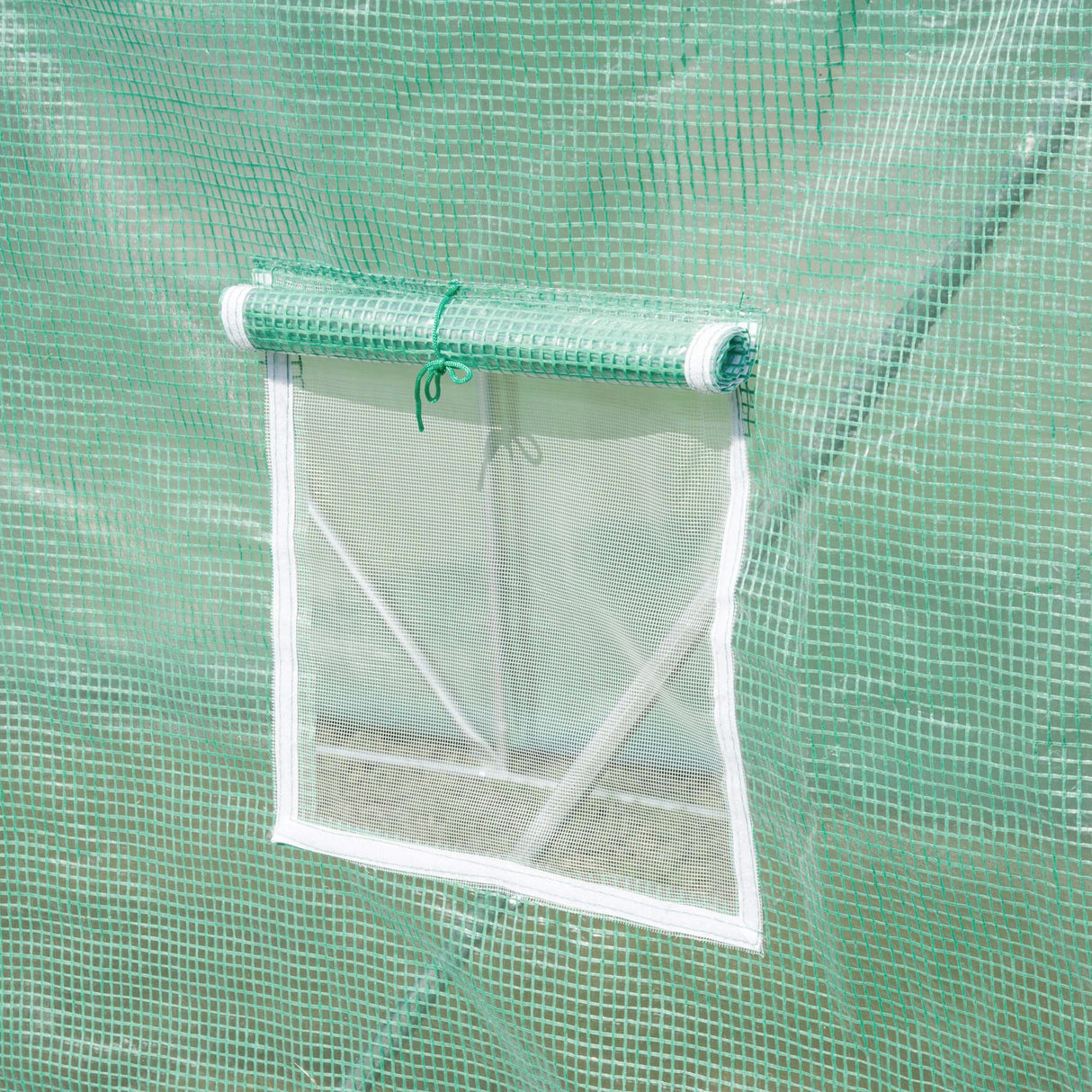 Alloy Steel Garden Greenhouse 590cm Length With 8 Mesh Windows - Velmora