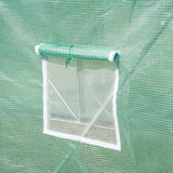 Alloy Steel Garden Greenhouse 590cm Length With 8 Mesh Windows - Velmora