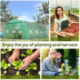 Alloy Steel Garden Greenhouse 590cm Length With 8 Mesh Windows - Velmora