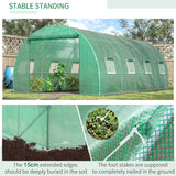 Alloy Steel Garden Greenhouse 590cm Length With 8 Mesh Windows - Velmora