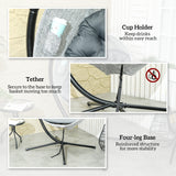 Alloy Steel Hanging Garden Swing Chair for Outdoor and Indoor - Velmora