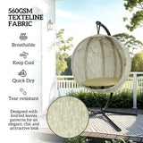 Alloy Steel Hanging Garden Swing Chair for Outdoor and Indoor - Velmora