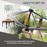 Alloy Steel Pop Up Gazebo 270cm Width x 270cm Depth With Mosquito Netting - Velmora